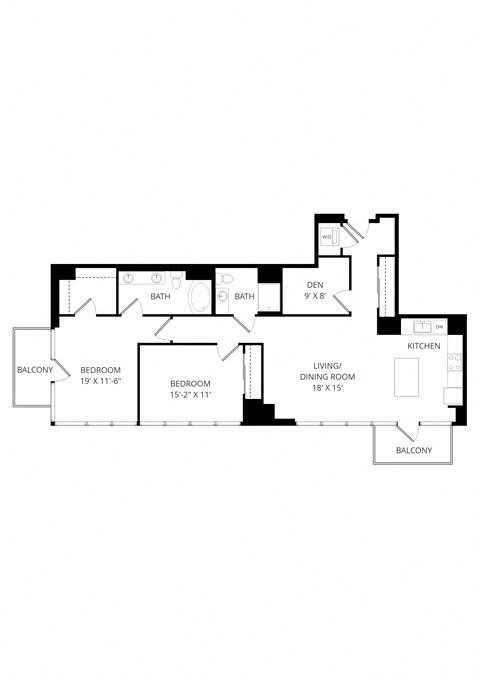 a black and white floor plan of a house